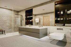 Attached Bathroom in 3 BHK Apartment at The Aga Hall Estate, Mazgaon – for Sale