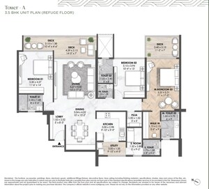 Floor Plan in 4 BHK Apartment at Nyati Elenor, Lulla Nagar – for Sale