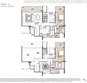 Floor Plan in 4 BHK Apartment at Nyati Elenor, Lulla Nagar – for Sale
