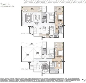 Floor Plan in 4 BHK Apartment at Nyati Elenor, Lulla Nagar – for Sale