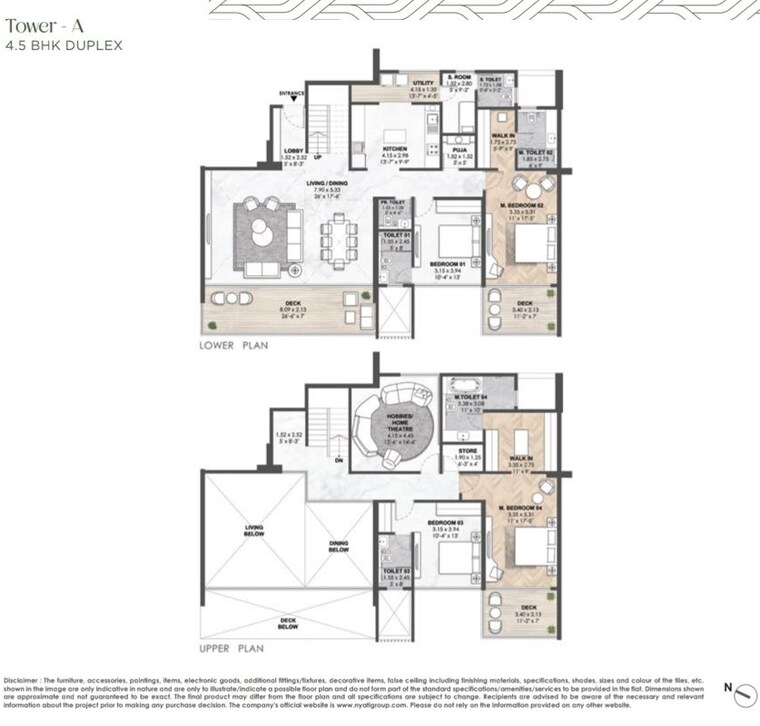 Floor Plan, nyati-elenor 4 Bedroom 1798 Sq.Ft. Apartment In Lulla Nagar Pune 10010450