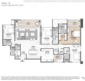 Floor Plan in 4 BHK Apartment at Nyati Elenor, Lulla Nagar – for Sale