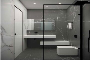 Attached Bathroom in 3 BHK Apartment at The Aga Hall Estate, Mazgaon – for Sale