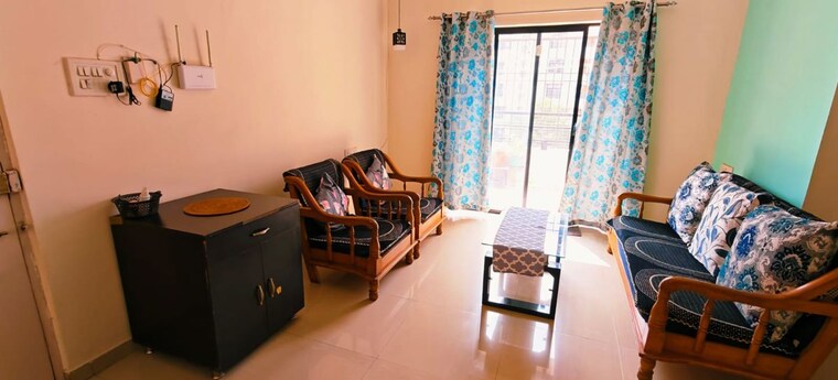 Living Room, rama-blossoms 2 Bedroom 1100 Sq.Ft. Apartment In Baner Pune 10010488