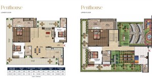 Floor Plan in 4 BHK Apartment at Antriksh Central Avenue, Sector 33 – for Sale
