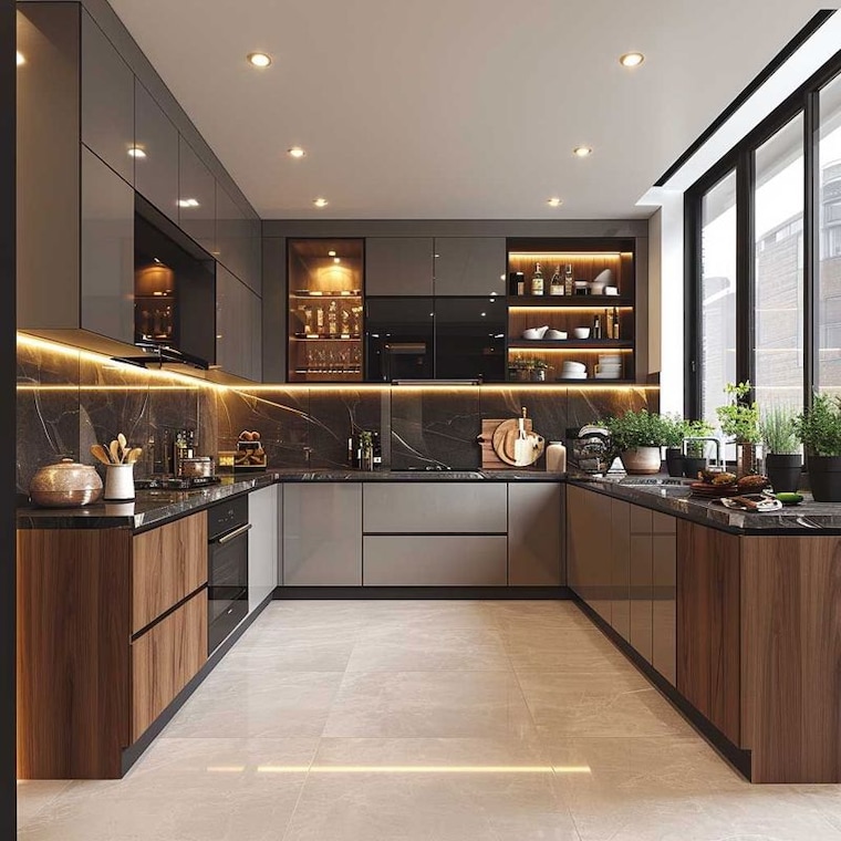 Kitchen, dlf-the-arbour 4 Bedroom 3900 Sq.Ft. Apartment In Sector 63 Gurgaon 10010925