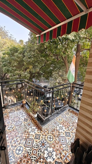 Balcony in 3 BHK Builder Floor at Vasant Kunj – for Rent