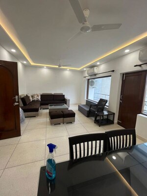 Living Room in 3 BHK Apartment at Greater Kailash I – for Rent