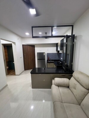 Living Room in 1 BHK Apartment at Majiwada – for Rent