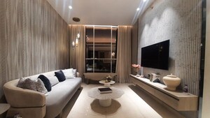 Living Room in 2 BHK Apartment at Marathon Monte South, Byculla West – for Sale