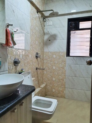 Bathroom in 2 BHK Apartment at Dheeraj Gaurav Heights, Jogeshwari West – for Rent