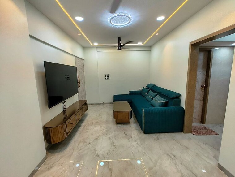 Living Room, river-park-apartments 2 Bedroom 700 Sq.Ft. Apartment In Kandivali East Mumbai 10011260