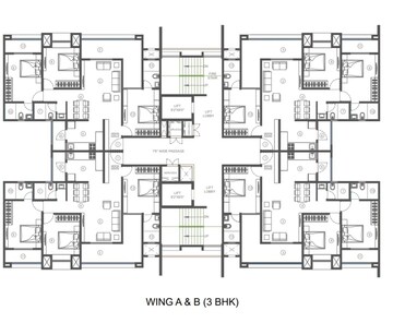 Floor Plan in 3 BHK Apartment at Tru Meadows, Kondhwa – for Sale