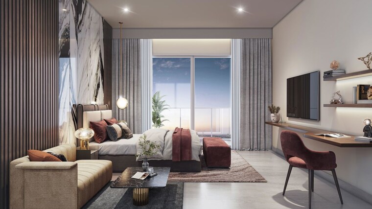 Living Room, godrej-skyline 3 Bedroom 1550 Sq.Ft. Apartment In Koregaon Park Pune 10011348