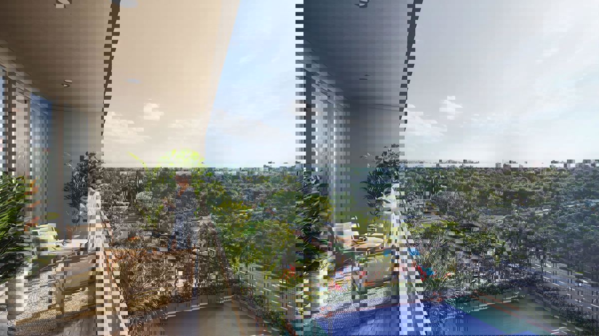 Balcony in 3 BHK Apartment at Godrej Skyline, Koregaon Park – for Sale