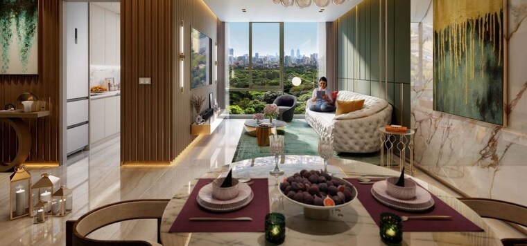 Living Room, piramal-aranya 2 Bedroom 690 Sq.Ft. Apartment In Byculla Mumbai 10011482