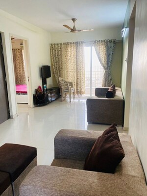 Living Room in 3 BHK Apartment at Puranik Rumah Bali, Ghodbunder Road – for Rent