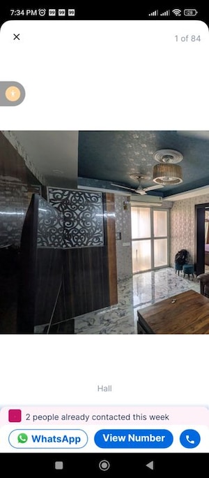 Living Room in 2 BHK Apartment at Jaypee Greens Kosmos, Sector 134 – for Rent