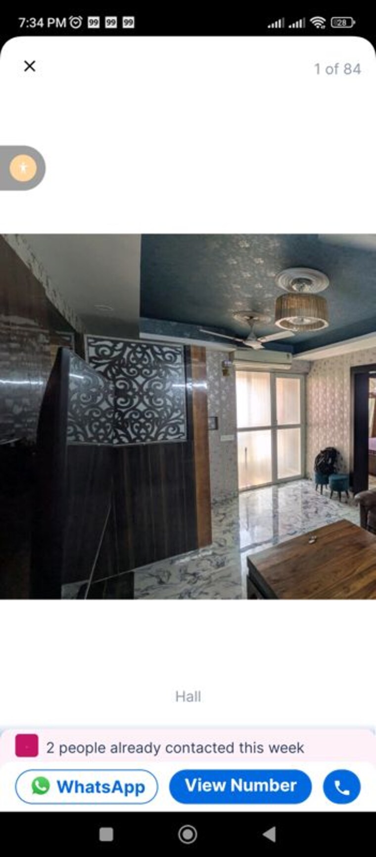 Living Room, jaypee-greens-kosmos 2 Bedroom 850 Sq.Ft. Apartment In Sector 134 Noida 10011541