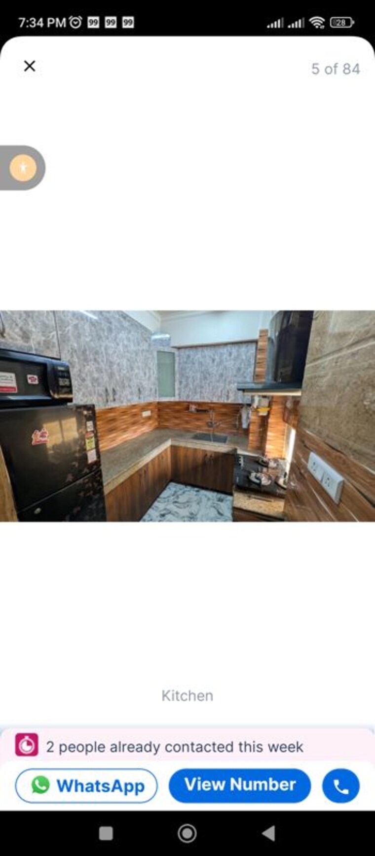 Kitchen, jaypee-greens-kosmos 2 Bedroom 850 Sq.Ft. Apartment In Sector 134 Noida 10011541