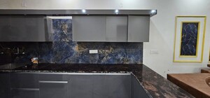 Kitchen in 3 BHK Builder Floor at Guru Nanak Enclave, Dhakoli – for Rent