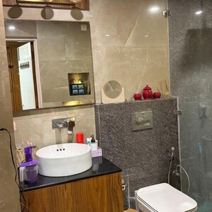 Bathroom in 3 BHK Builder Floor at RWA Apartments Sector 51, Kendriya Vihar – for Rent