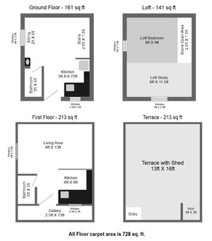 Floor Plan in 1 BHK Independent House at Wadala East – for Sale