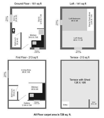 Floor Plan in 1 BHK Independent House at Wadala East – for Sale