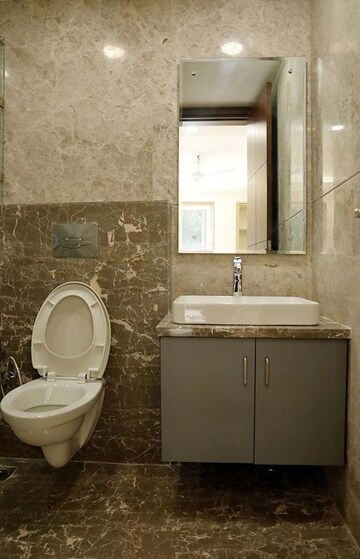 Bathroom in 3 BHK Builder Floor at Sarvapriya Vihar – for Rent