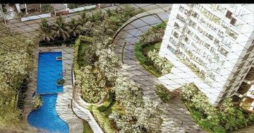 Balcony in 2.5 BHK Apartment at Oberoi Realty Woods, Goregaon East – for Sale