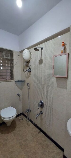 Bathroom in 1 BHK Apartment at Bali Residency, Malad West – for Rent
