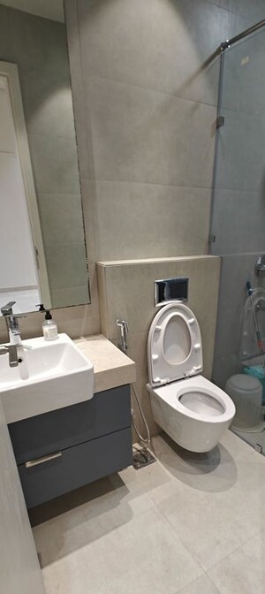 Washroom in 3 BHK Apartment at Indiabulls Sky Forest, Lower Parel – for Rent