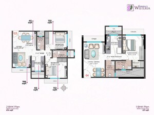 Floor Plan in 1 BHK Apartment at Modirealty Wisteria, Kandivali West – for Sale