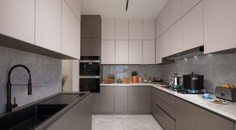 Kitchen, nagla road 3 Bedroom 1630 Sq.Ft. Apartment In Nagla Road Zirakpur 10012658