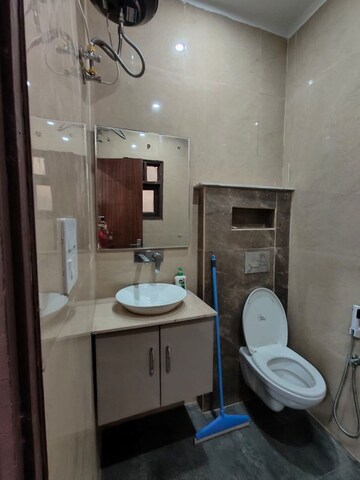 Bathroom in 3 BHK Apartment at Motia Blue Ridge, Dhakoli – for Rent