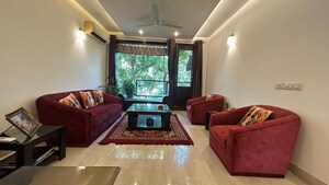 Living Room in 3 BHK Builder Floor at Safdarjung Enclave – for Rent