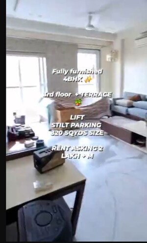 Living Room in 4 BHK Builder Floor at Geetanjali Enclave – for Rent