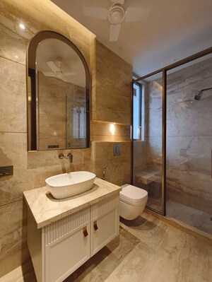 Bathroom in 3 BHK Builder Floor at Greater Kailash I – for Rent