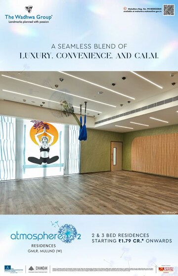 Bedroom in 2 BHK Apartment at Wadhwa Atmosphere O2, Mulund West – for Sale