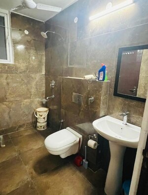 Bathroom in 3 BHK Apartment at Motiaz Royal Citi, Ambala Highway – for Rent