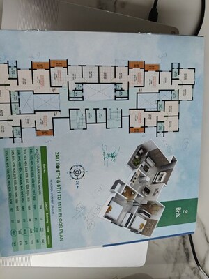 Floor Plan in 2 BHK Apartment at Kiran Sky Tree Tower, Talegaon Dabhade – for Sale