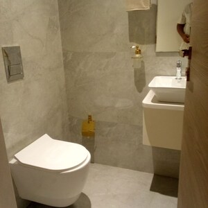 Bathroom in 2 BHK Apartment at Crystal Hitendra Dhamm Shabha CHS, Goregaon West – for Sale