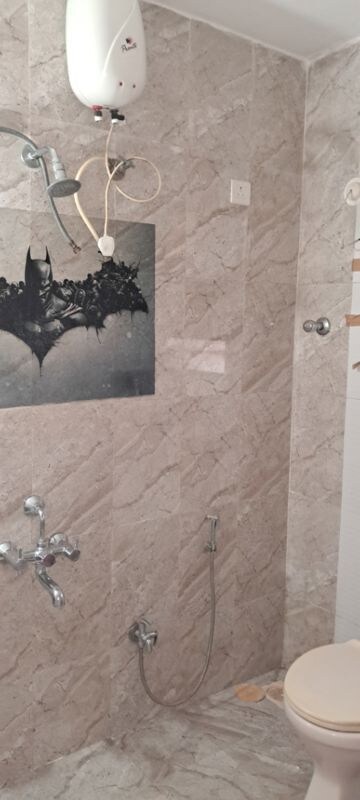 Bathroom in 3 BHK Apartment at Sanskruti Arcade, Wakad – for Rent