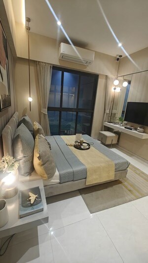 Master Bedroom in 1 BHK Apartment at Runwal Pinnacle, Mulund West – for Sale