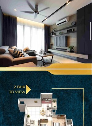 Living Room in 1 BHK Apartment at Astha Avana, Ulwe Sector 5 – for Sale