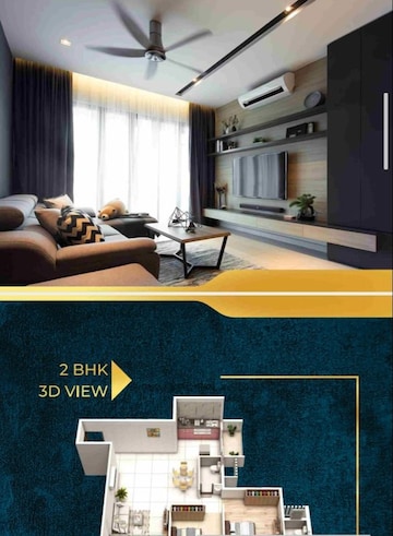 Living Room in 2 BHK Apartment at Astha Avana, Ulwe Sector 5 – for Sale