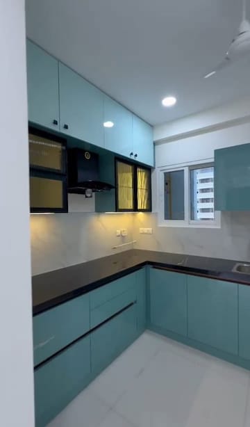 Kitchen in 3 BHK Apartment at Rajapushpa Provincia, Narsingi – for Rent