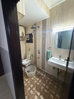 Attached Bathroom in 3 BHK Apartment at Apex Anuradha Apartments, Paschim Vihar – for Rent