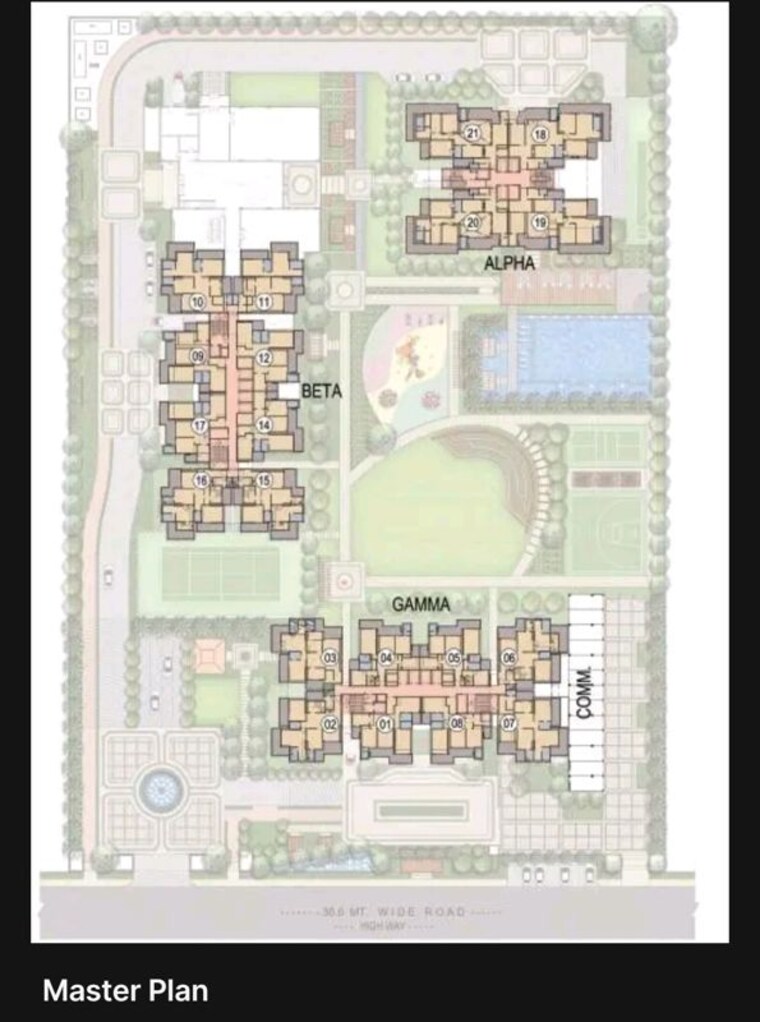 Master Plan, ska-divine 3 Bedroom 1855 Sq.Ft. Apartment In Sector 1 Wave City Ghaziabad 10014079