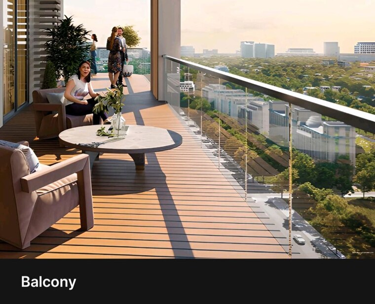 Balcony, gaur-nyc-residences 4 Bedroom 2210 Sq.Ft. Apartment In Sector 3 Wave City Ghaziabad 10014115